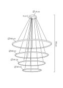 MOOSEE lampa wisząca RING SLIM M złota