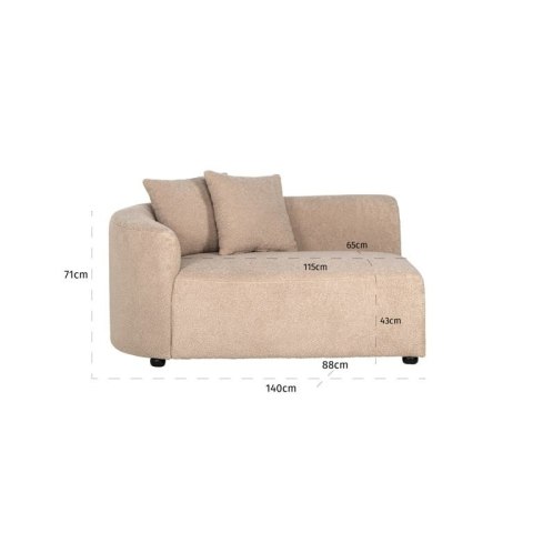 RICHMOND sofa GRAYSON L beżowa - krótka wersja RICHMOND sofa GRAYSON L beżowa - krótka wersja