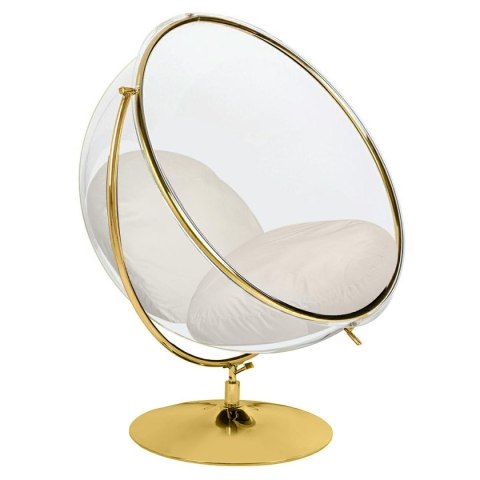 Fotel BUBBLE STAND 2 GOLD VELVET poduszka beżowa