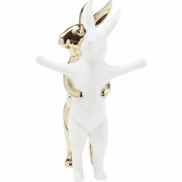 KARE figurka dekoracyjna HUGGING RABBITS biało-złota