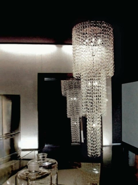 Lampa wisząca CLP-S6 - szkło, stal węglowa Lampa wisząca CLP-S6 - szkło, stal węglowa