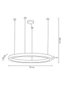 MOOSEE lampa wisząca RING LUXURY 110 złota - LED, chromowane złoto