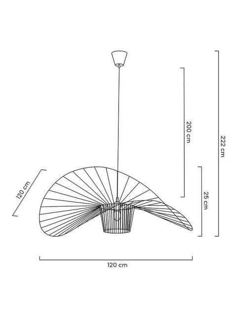 Lampa wisząca CAPELLO FI 120 czarna Lampa wisząca CAPELLO FI 120 czarna