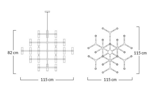 Lampa wisząca ATOMIC GRANDE czarna Lampa wisząca ATOMIC GRANDE czarna
