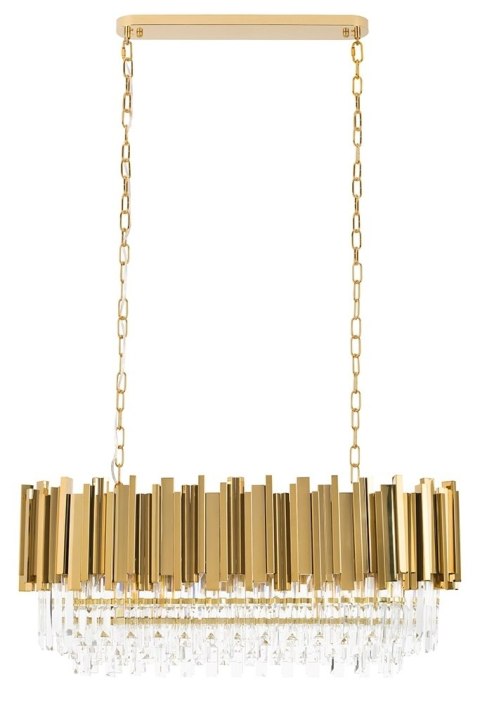 Lampa wisząca IMPERIAL LONG GOLD 90 - stal, kryształ Lampa wisząca IMPERIAL LONG GOLD 90 - stal, kryształ