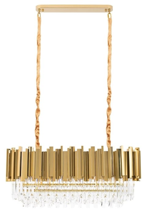 Lampa wisząca IMPERIAL LONG GOLD 90 - stal, kryształ Lampa wisząca IMPERIAL LONG GOLD 90 - stal, kryształ
