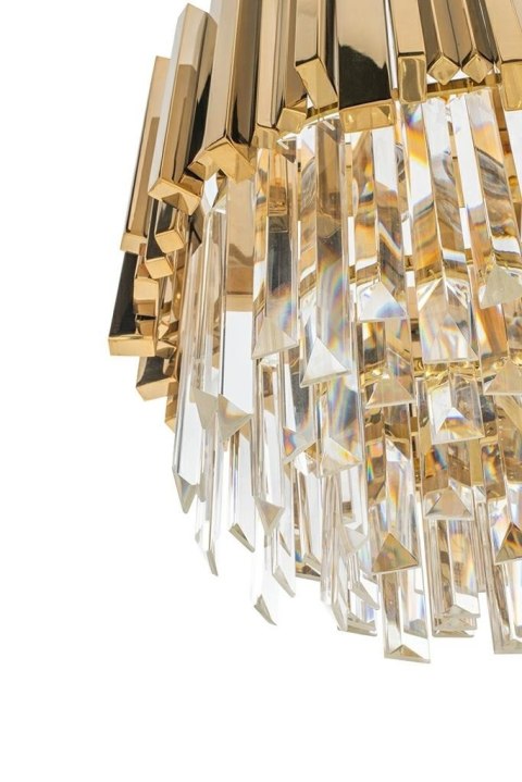Lampa wisząca IMPERIAL LONG GOLD 90 - stal, kryształ Lampa wisząca IMPERIAL LONG GOLD 90 - stal, kryształ