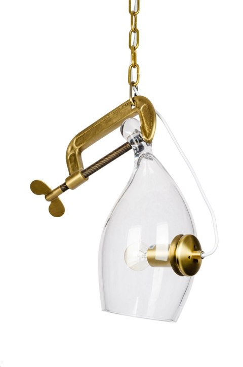Lampa wisząca VICE mosiądz - metal, szkło Lampa wisząca VICE mosiądz - metal, szkło
