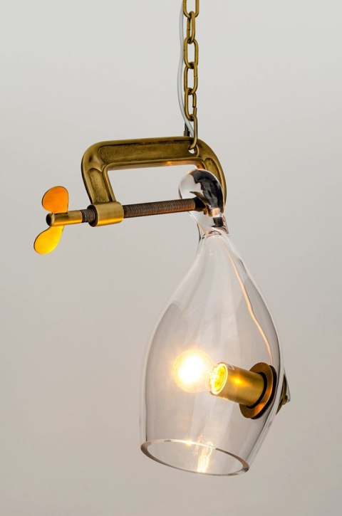 Lampa wisząca VICE mosiądz - metal, szkło Lampa wisząca VICE mosiądz - metal, szkło