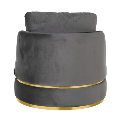 RICHMOND fotel obrotowy KYLIE STONE VELVET ciemny szary, podstawa złota RICHMOND fotel obrotowy KYLIE STONE VELVET ciemny szary, podstawa złota