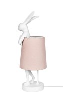 KARE lampa stołowa RABBIT 68 cm biała / róźowa