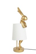 KARE lampa stołowa RABBIT 68 cm złota / biała