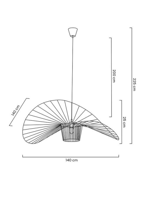 Lampa wisząca CAPELLO FI 140 coffee Lampa wisząca CAPELLO FI 140 coffee