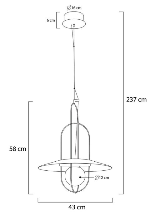 Lampa wisząca FUENTE mosiądz - metal, szkło Lampa wisząca FUENTE mosiądz - metal, szkło