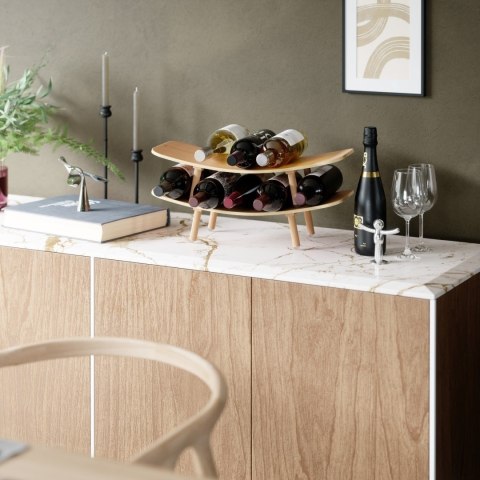 UMBRA stojak na wino VINOLA naturalny UMBRA stojak na wino VINOLA naturalny