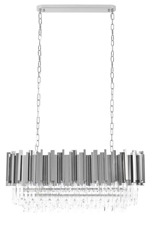 Lampa wisząca IMPERIAL LONG SILVER 90 - stal, kryształ Lampa wisząca IMPERIAL LONG SILVER 90 - stal, kryształ