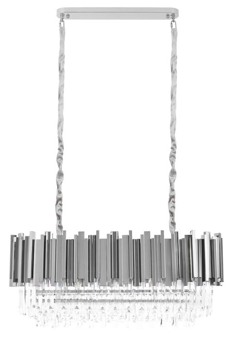 Lampa wisząca IMPERIAL LONG SILVER 90 - stal, kryształ Lampa wisząca IMPERIAL LONG SILVER 90 - stal, kryształ
