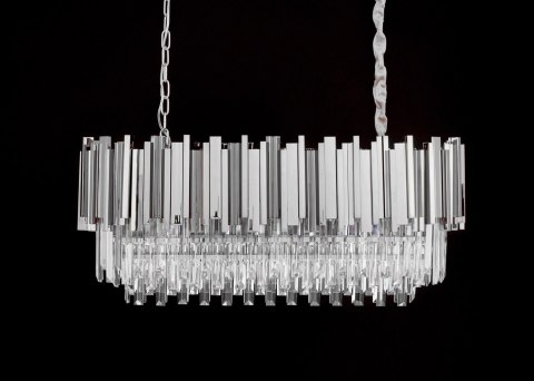 Lampa wisząca IMPERIAL LONG SILVER 90 - stal, kryształ Lampa wisząca IMPERIAL LONG SILVER 90 - stal, kryształ