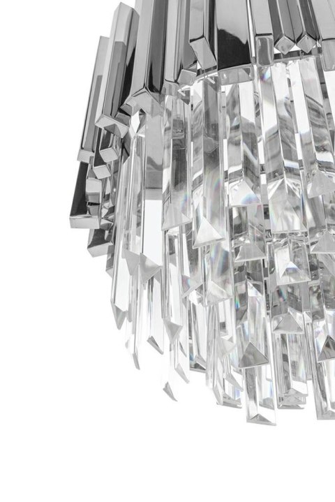 Lampa wisząca IMPERIAL LONG SILVER 90 - stal, kryształ Lampa wisząca IMPERIAL LONG SILVER 90 - stal, kryształ