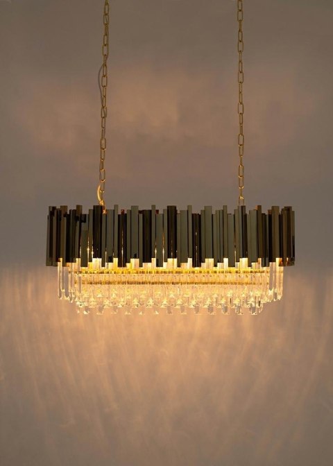Lampa wisząca IMPERIAL LONG SILVER 90 - stal, kryształ Lampa wisząca IMPERIAL LONG SILVER 90 - stal, kryształ