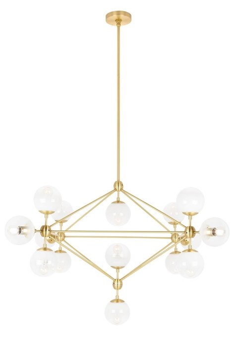 Lampa wisząca PLANETARIO 15 GOLD złota - klosze szronione Lampa wisząca PLANETARIO 15 GOLD złota - klosze szronione