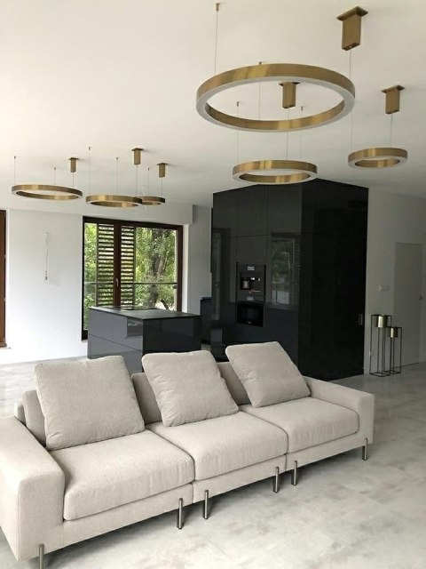 Lampa wisząca RING 80 złota - LED, stal Lampa wisząca RING 80 złota - LED, stal