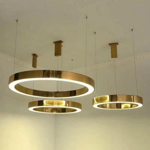 Lampa wisząca RING 80 złota - LED, stal Lampa wisząca RING 80 złota - LED, stal