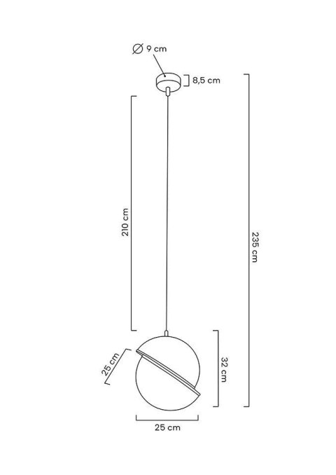 MOOSEE lampa wisząca GLOBE 25 złota MOOSEE lampa wisząca GLOBE 25 złota