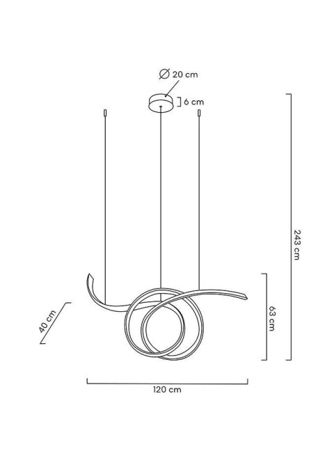 MOOSEE lampa wisząca WAVE 120 złota MOOSEE lampa wisząca WAVE 120 złota