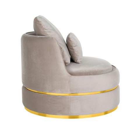RICHMOND fotel obrotowy KYLIE KHAKI VELVET beżowy, podstawa złota RICHMOND fotel obrotowy KYLIE KHAKI VELVET beżowy, podstawa złota