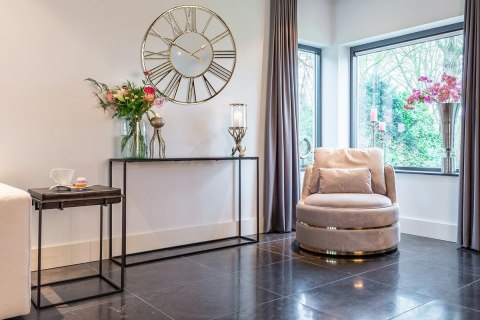 RICHMOND fotel obrotowy KYLIE KHAKI VELVET beżowy, podstawa złota RICHMOND fotel obrotowy KYLIE KHAKI VELVET beżowy, podstawa złota