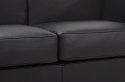 Sofa dwuosobowa SOFT LC2 czarna - włoska skóra naturalna, metal