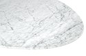 Stół TULIP ELLIPSE MARBLE CARRARA biały - blat owalny marmurowy, metal