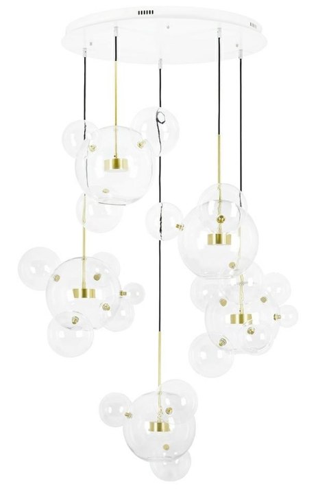 Lampa wisząca CAPRI DISC 5 złota - 300 LED, aluminium, szkło Lampa wisząca CAPRI DISC 5 złota - 300 LED, aluminium, szkło