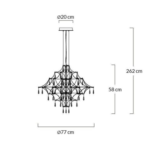 Lampa wisząca CONSTELATION 77 GOLD - LED, stal szczotkowana Lampa wisząca CONSTELATION 77 GOLD - LED, stal szczotkowana
