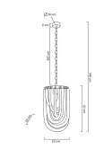 Lampa wisząca MURANO S chrom - szkło, metal