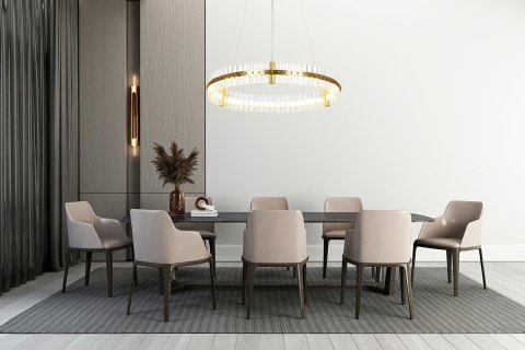 MOOSEE lampa wisząca SATURNUS 70 złota - LED, kryształ, stal szczotkowana MOOSEE lampa wisząca SATURNUS 70 złota - LED, kryształ, stal szczotkowana