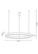 Lampa wisząca RING 100 srebrna - LED, stal polerowana