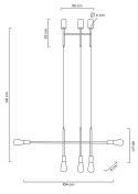 MOOSEE lampa wisząca RIVA 5 złota