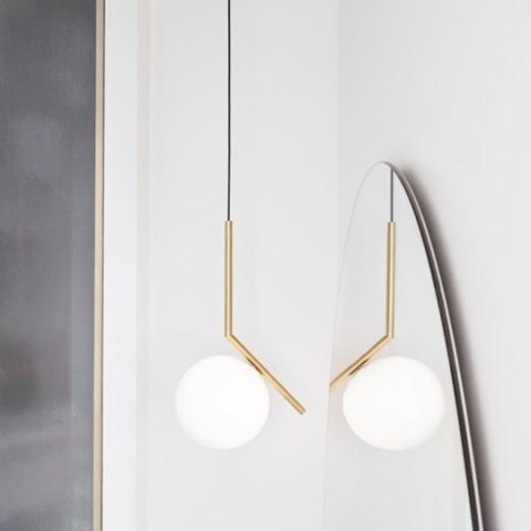 Lampa wisząca HALM 20 - mosiądz, szkło Lampa wisząca HALM 20 - mosiądz, szkło