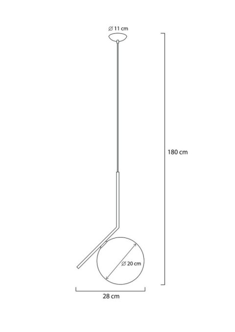 Lampa wisząca HALM 20 - mosiądz, szkło Lampa wisząca HALM 20 - mosiądz, szkło