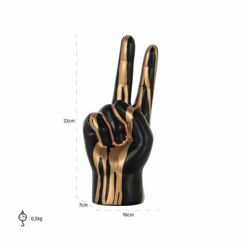 RICHMOND dekoracja HAND PEACE czarno-złota RICHMOND dekoracja HAND PEACE czarno-złota