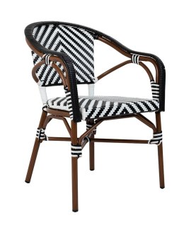 Krzesło CAFE AZURE biały / czarny