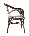 Krzesło CAFE AZURE biały / czarny