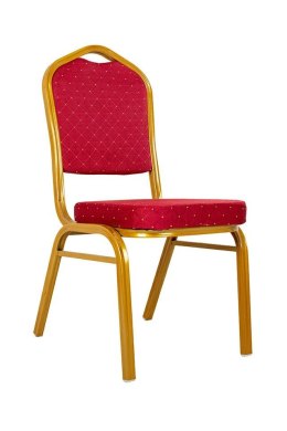 Krzesło bankietowe HEROS czerwone / złote
