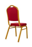 Krzesło bankietowe HEROS czerwone / złote