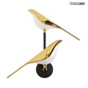 MOOSEE lampa ścienna BIRD TWIN złota