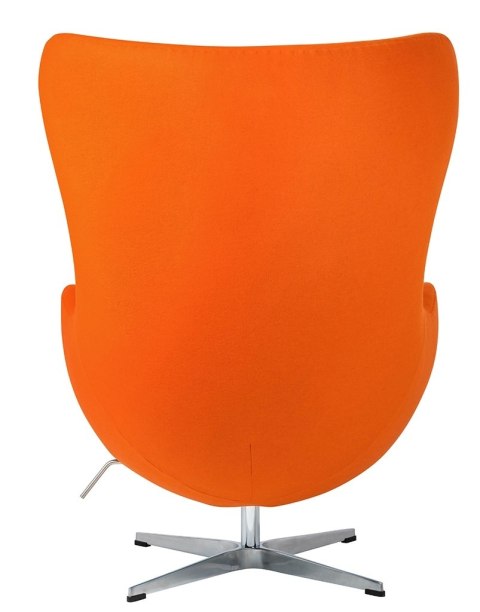 Fotel EGG CLASSIC marchewkowy.38 - wełna, podstawa aluminiowa Fotel EGG CLASSIC marchewkowy.38 - wełna, podstawa aluminiowa