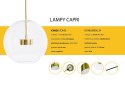 Lampa wisząca CAPRI 4 złota - 60 LED, aluminium, szkło