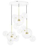 Lampa wisząca CAPRI DISC 3 złota - 180 LED, aluminium, szkło